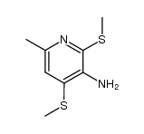 6-甲基-2,4-二(甲硫基)吡啶-3-胺结构式