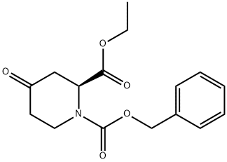 (S)-1-苄基2-乙基4-氧代哌啶-1,2-二羧酸酯结构式