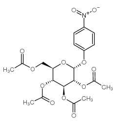 (4-硝基)苯基-2,3,4,6-四-o-乙酰基-alpha-d-吡喃葡萄糖苷结构式