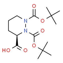 (R)-1,2-双(叔丁氧羰基)六氢哒嗪-3-羧酸结构式