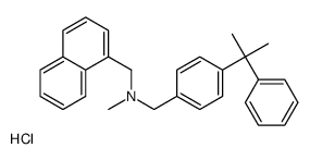 N-Methyl-N-((4-(1-methyl-1-phenylethyl)phenyl)methyl)-1-naphthalenemethanamine hydrochloride结构式