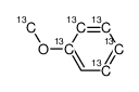 苯甲醚-环-13C6结构式