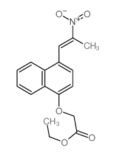 Acetic acid,2-[[4-(2-nitro-1-propen-1-yl)-1-naphthalenyl]oxy]-, ethyl ester结构式