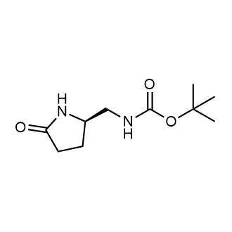 (R)-((5-氧代吡咯烷-2-基)甲基)氨基甲酸叔丁酯结构式