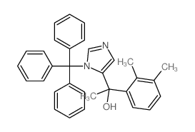 1-(2,3-二甲基苯基)-1-(1-三苯甲游基-1H-咪唑-5-基)乙醇结构式