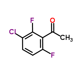 3'-氯2',6'-二氟苯乙酮结构式