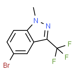 5-溴-1-甲基-3-(三氟甲基)-1H-吲唑结构式