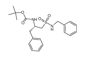 ((S)-1-Benzyl-2-benzylsulfamoyl-ethyl)-carbamic acid tert-butyl ester Structure