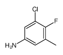 3-氯-4-氟-5-甲基苯胺结构式