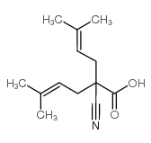 2-氰基-5-甲基-2-(3-甲基丁-2-烯基)己-4-烯酸结构式