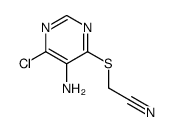 2-(5-amino-6-chloropyrimidin-4-yl)sulfanylacetonitrile Structure