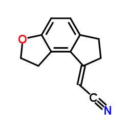 (E)-(1,6,7,8-四氢-2H-茚并[5,4-b]呋喃-8-亚基)乙腈结构式