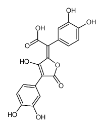 α-[4-(3,4-Dihydroxyphenyl)-3-hydroxy-5-oxofuran-2(5H)-ylidene]-3,4-dihydroxybenzeneacetic acid结构式