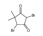 2,5-dibromo-4,4-dimethyl-cyclopentane-1,3-dione Structure