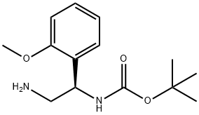 (R)-(2-氨基-1-(2-甲氧基苯基)乙基)氨基甲酸叔丁酯结构式