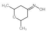 4H-Pyran-4-one,tetrahydro-2,6-dimethyl-, oxime structure