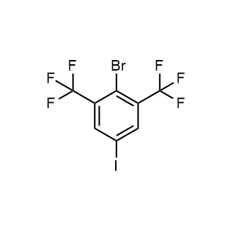 2-溴-5-碘-1,3-双(三氟甲基)苯结构式