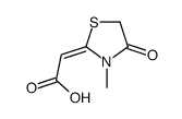2-(3-methyl-4-oxo-1,3-thiazolidin-2-ylidene)acetic acid结构式