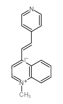 Quinolinium,1-methyl-4-[2-(4-pyridinyl)ethenyl]-, iodide (1:1) Structure