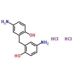 双(5-氨基-2-羟基苯基)甲烷二盐酸盐结构式