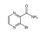 3-溴吡嗪-2-甲酰胺结构式