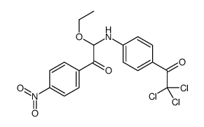 2,2,2-trichloro-1-[4-[[1-ethoxy-2-(4-nitrophenyl)-2-oxoethyl]amino]phenyl]ethanone结构式
