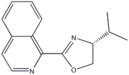 1-[(4R)-4,5-二氢-4-异丙基-2-恶唑基]异喹啉结构式