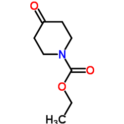 N-乙氧羰基-4-哌啶酮结构式