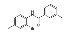 N-(2-bromo-4-methylphenyl)-3-methylbenzamide结构式