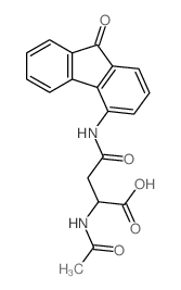 L-Asparagine,N2-acetyl-N-(9-oxo-9H-fluoren-4-yl)- structure