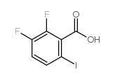 2,3-二氟-6-碘苯甲酸结构式
