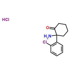 2-氨基-2-(2-氯苯基)环己酮盐酸盐结构式
