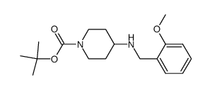 tert-butyl 4-((2-methoxyphenyl)methyl)amino-piperidine carboxylate结构式