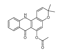 6-Acetoxy-3,12-dihydro-3,3-dimethyl-7H-pyrano[2,3-c]acridin-7-one结构式