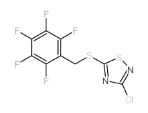 3-氯-5-[[(2,3,4,5,6-五氟苯基)甲基]硫代]-1,2,4-噻二唑结构式