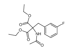 diethyl α-acetamido, α-(3-fluorobenzyl)malonate结构式