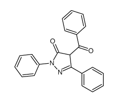 1,3-二苯基-4-苯甲酰基-5-吡唑酮结构式