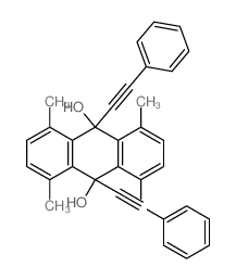 1,4,5,8-tetramethyl-9,10-bis(2-phenylethynyl)anthracene-9,10-diol Structure