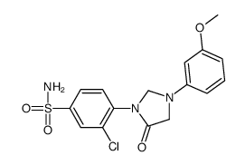 3-chloro-4-[3-(3-methoxyphenyl)-5-oxoimidazolidin-1-yl]benzenesulfonamide Structure