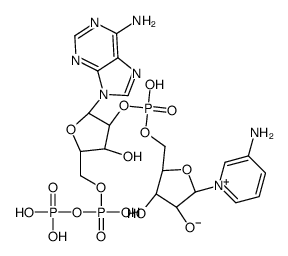 (2R,3R,4S,5R)-5-[[[(2R,3R,4R,5R)-2-(6-aminopurin-9-yl)-4-hydroxy-5-[[hydroxy(phosphonooxy)phosphoryl]oxymethyl]oxolan-3-yl]oxy-hydroxyphosphoryl]oxymethyl]-2-(3-aminopyridin-1-ium-1-yl)-4-hydroxyoxolan-3-olate Structure