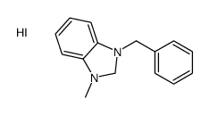 3-benzyl-1-methyl-1,2-dihydrobenzimidazol-1-ium,iodide结构式