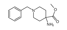 1-苄基-4-氨基哌啶-4-甲酸甲酯结构式