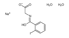sodium,2-[(2-iodobenzoyl)amino]acetate,dihydrate Structure