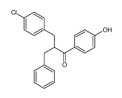 2-benzyl-3-(4-chlorophenyl)-1-(4-hydroxyphenyl)propan-1-one结构式