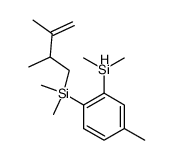 1-[(2,3-Dimethyl-but-3-enyl)-dimethyl-silanyl]-2-dimethylsilanyl-4-methyl-benzene结构式