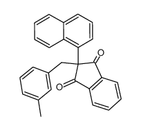 2-(1-Naphthyl)-2-(m-methyl-benzyl)-1,3-indandion结构式