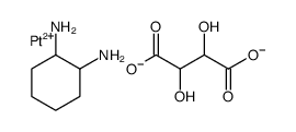 cyclohexane-1,2-diamine,2,3-dihydroxybutanedioate,platinum(2+)结构式