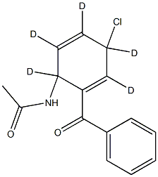 2-乙酰氨基-5-氯二苯甲酮-D5结构式