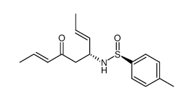 (SS,R)-(+)-N-(p-toluenesulfinyl)-6-amino-4-oxo-nona-2,7-diene Structure
