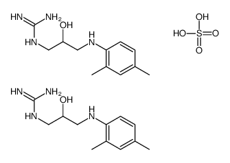 2-[3-(2,4-dimethylanilino)-2-hydroxypropyl]guanidine,sulfuric acid结构式